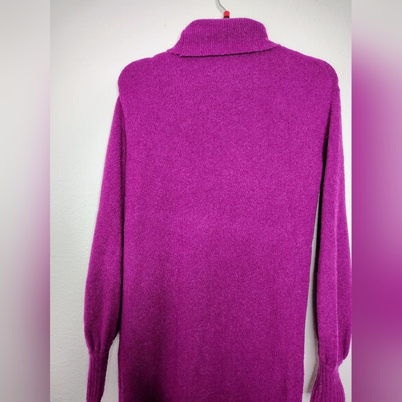 J Crew Purple Turtleneck Sweater-dress In Supersoft Yarn Sz XXS Merino/Alpaca - Picture 13 of 14